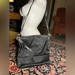 Coach Black Signature Shoulder Bag